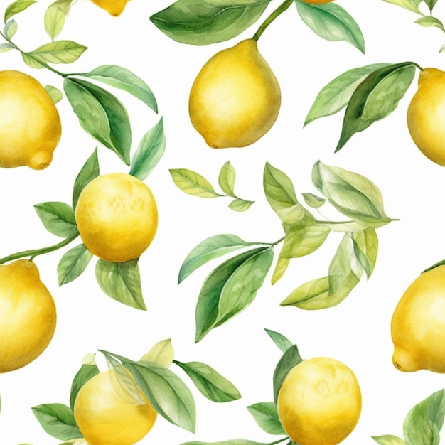 木の枝に生じるレモンの群れのクローズアップ