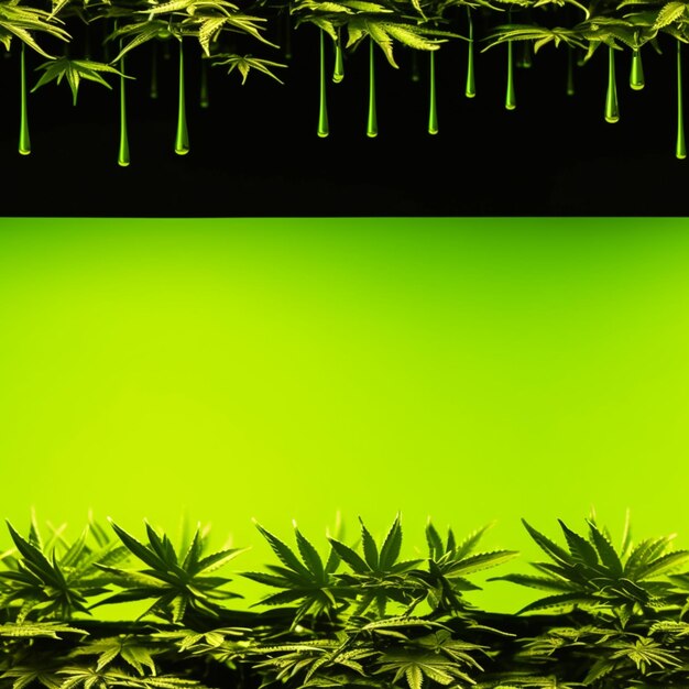 Photo a close up of a bunch of marijuana plants with green background generative ai