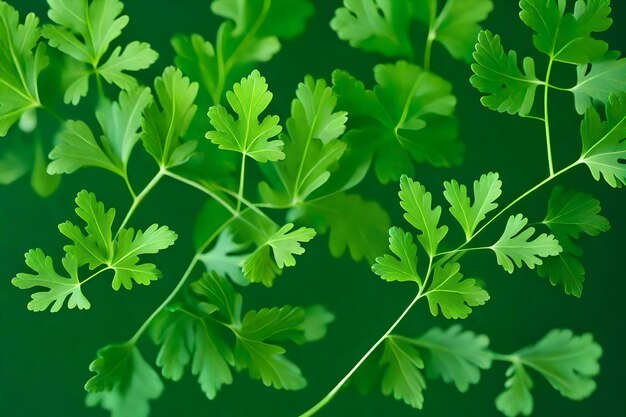 Photo a close up of a bunch of parsley