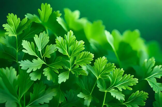 A close up of a bunch of parsley