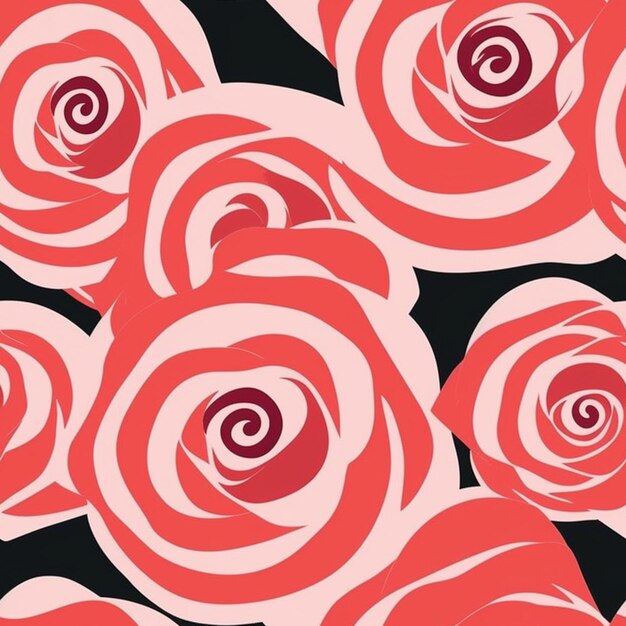 Photo a close up of a bunch of pink roses on a black background generative ai