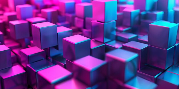 A close up of a bunch of purple cubes stock background