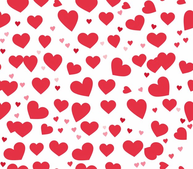 a close up of a bunch of red hearts on a white background generative ai