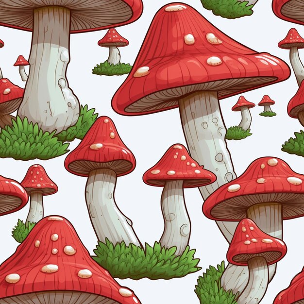 a close up of a bunch of red mushrooms on a white background generative ai