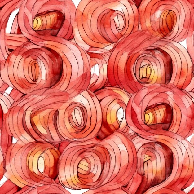 A close up of a bunch of red onions on a white surface generative ai