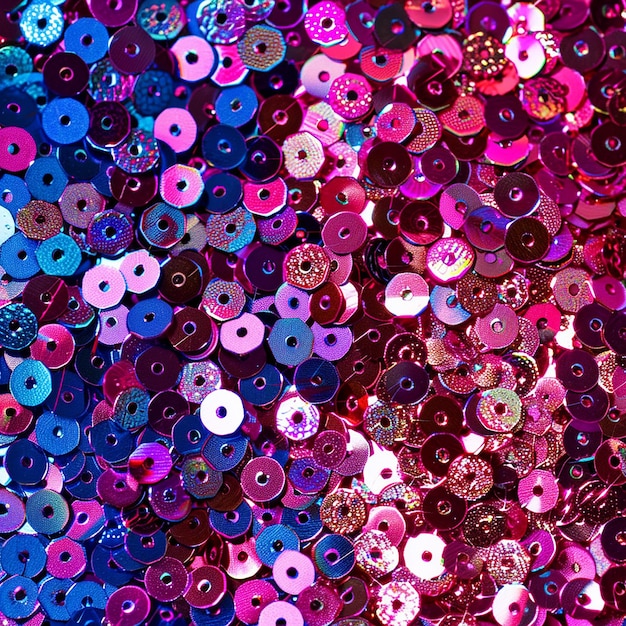 a close up of a bunch of shiny beads