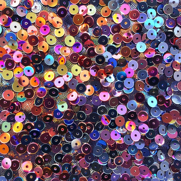 a close up of a bunch of shiny beads