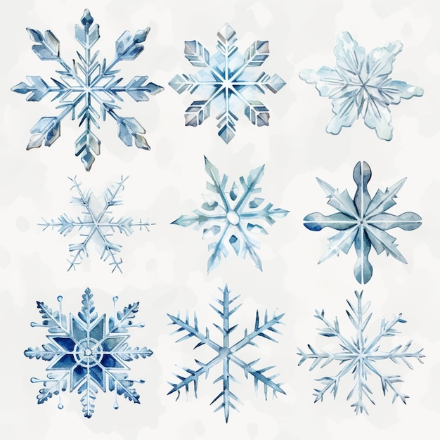 Photo a close up of a bunch of snowflakes on a white background generative ai