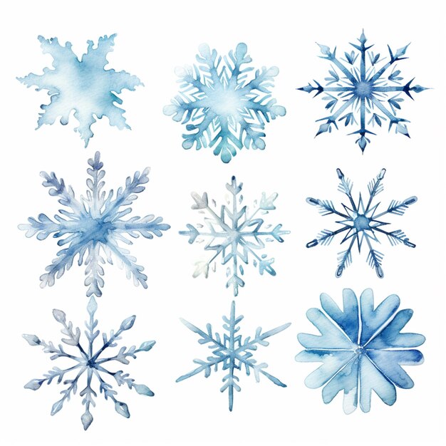 Photo a close up of a bunch of snowflakes on a white surface generative ai