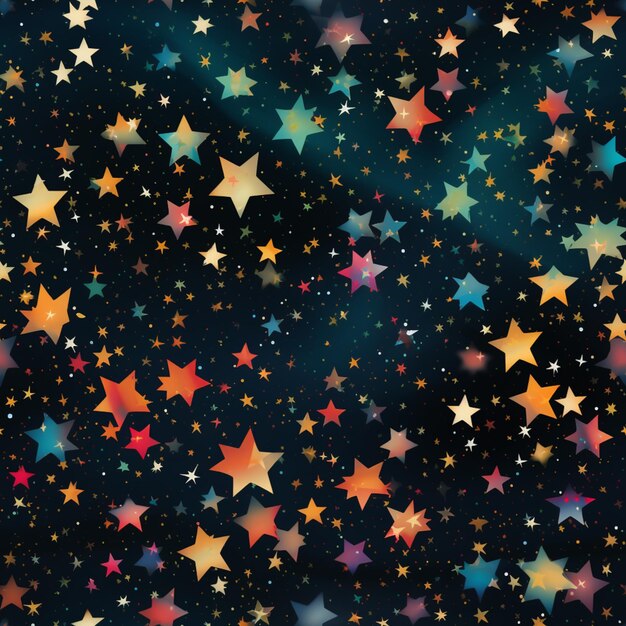 a close up of a bunch of stars on a dark background generative ai