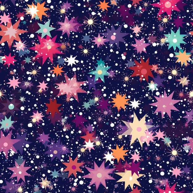 a close up of a bunch of stars on a dark background generative ai