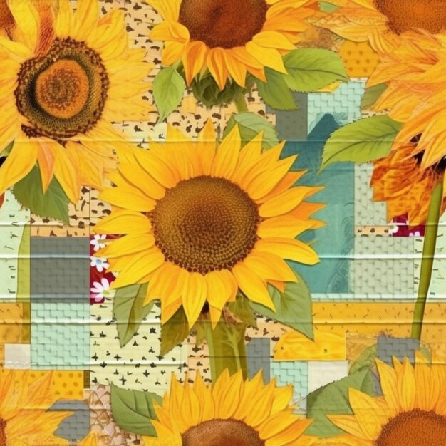 A close up of a bunch of sunflowers on a table generative ai