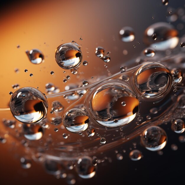 a close up of a bunch of water droplets on a surface generative ai