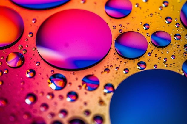 A close up of a bunch of water droplets on a surface generative ai