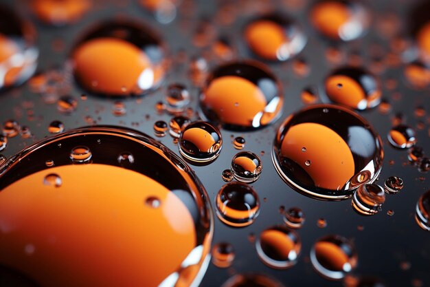 A close up of a bunch of water droplets on a surface generative ai