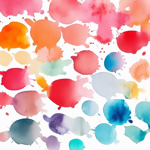 A close up of a bunch of watercolor paint stains generative ai