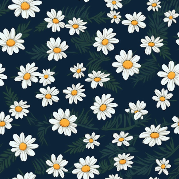 a close up of a bunch of white flowers on a blue background generative ai