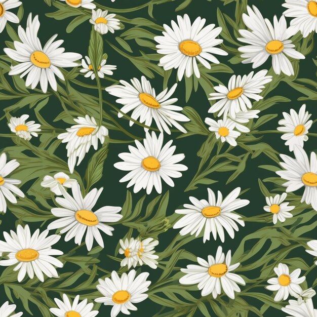 a close up of a bunch of white flowers on a green background generative ai