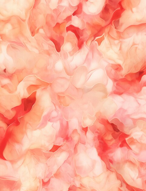 A close up of a bunch of white and pink flowers generative ai
