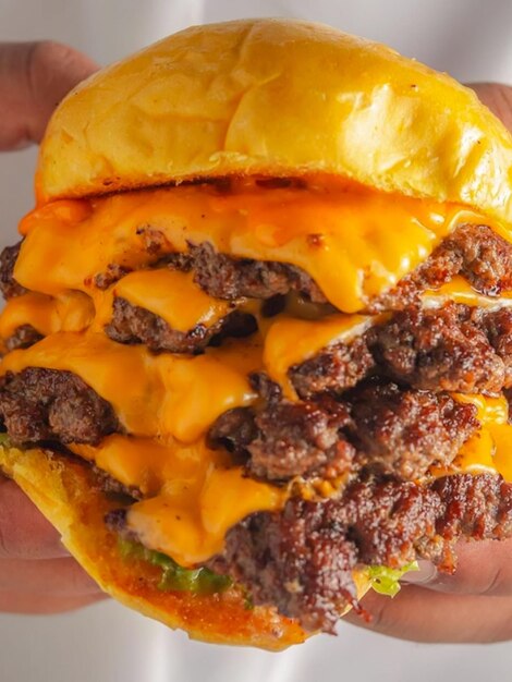 Photo close-up of burger