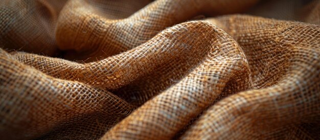 Photo close up of burlap fabric