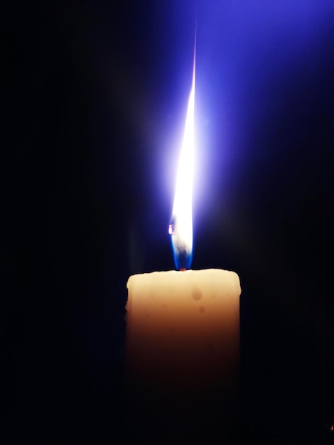 close-up of burning candle