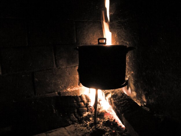 Close-up of burning candles