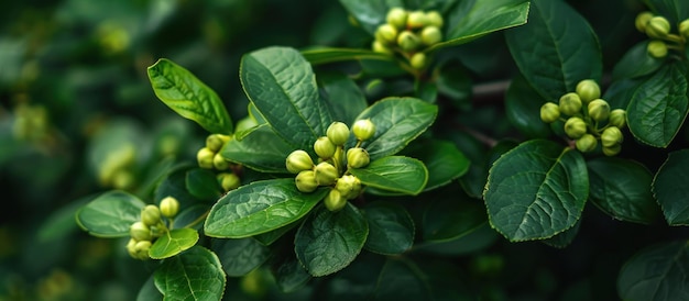 Close Up of Bush With Green Leaves