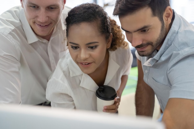 Close-up of business people in office