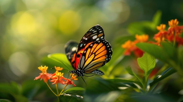 Close Up of Butterfly on Flower