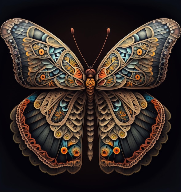 A close up of butterfly generative ai