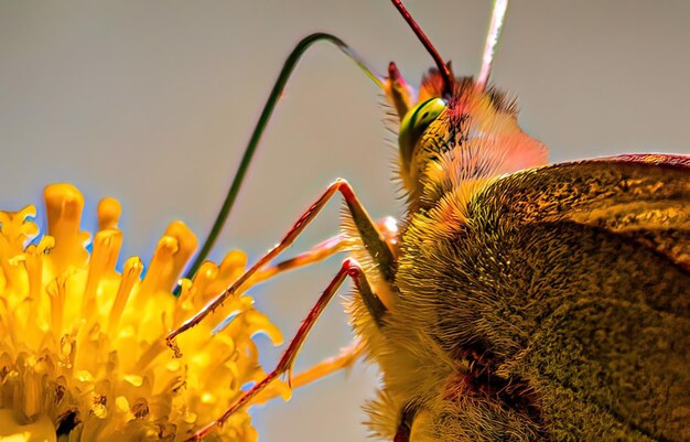 Close-up of butterfly pollinating on flower