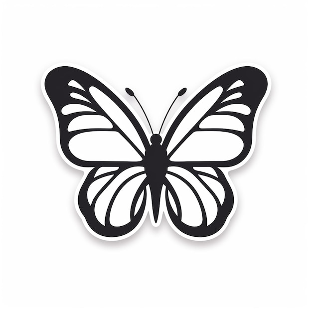 Photo a close up of a butterfly on a white background generative ai