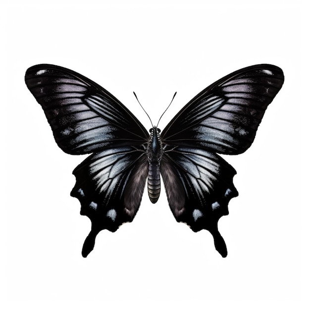 Photo a close up of a butterfly on a white background generative ai