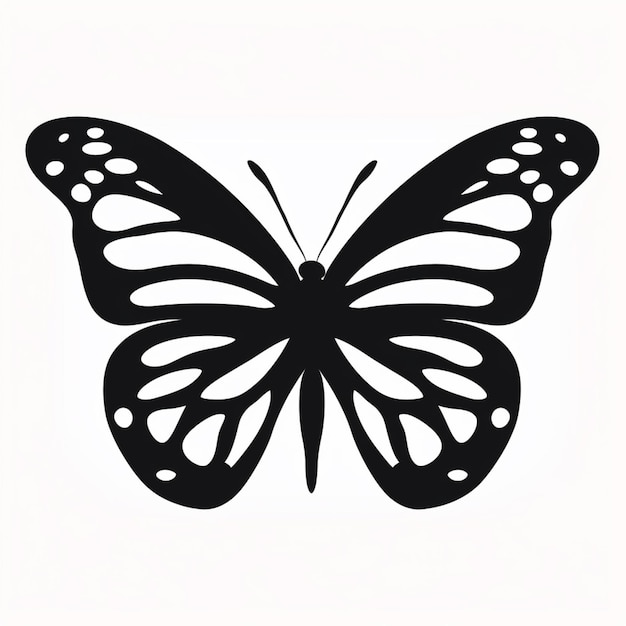 Крупный план бабочки на белом фоне, генеративный искусственный интеллект