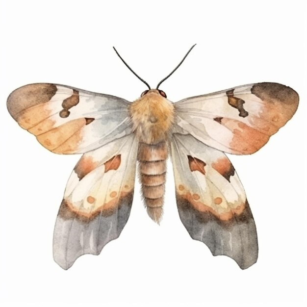 A close up of a butterfly on a white background with a white background generative ai