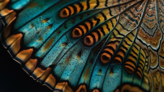 A 나비 날개의 클로즈업