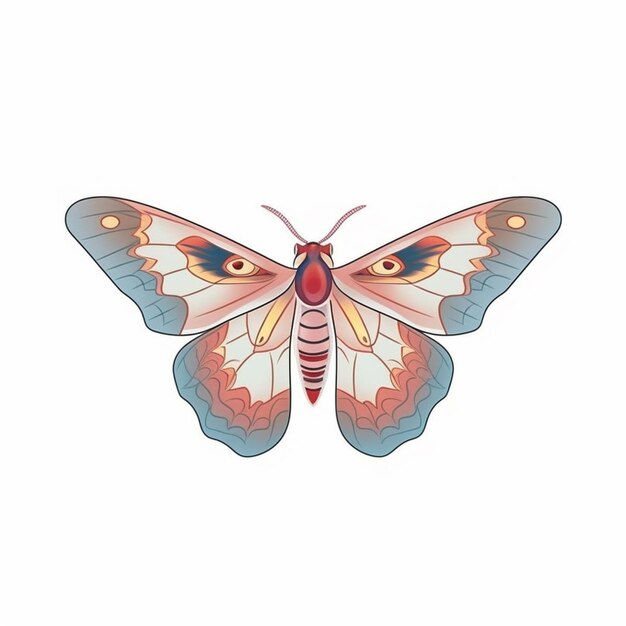 a close up of a butterfly with a red and blue wing generative ai