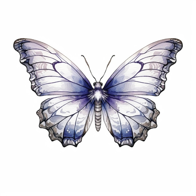 A close up of a butterfly with a white background generative ai