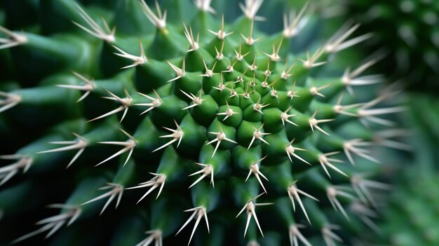 A close up of a cactus with the spines showing.