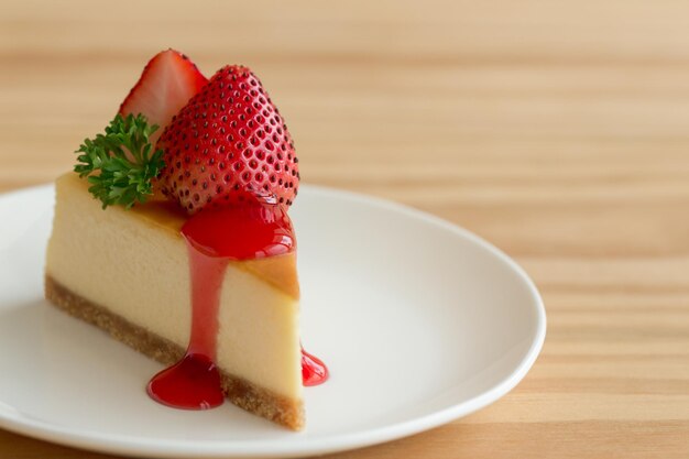 Close-up of cake in plate on table