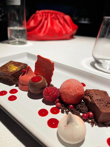 Close-up of cake in plate on table