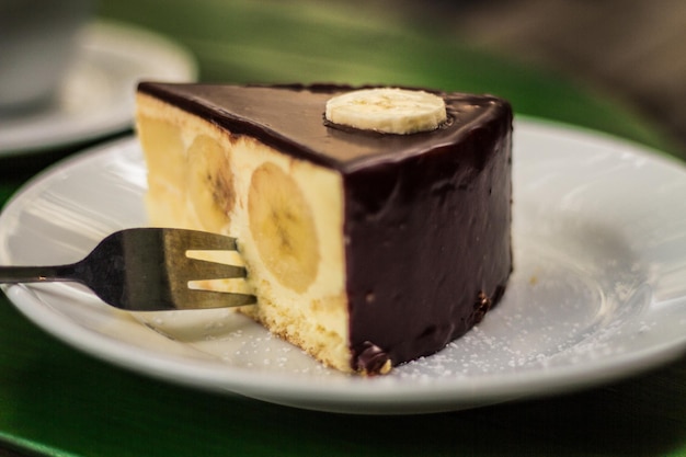 Close-up of cake in plate