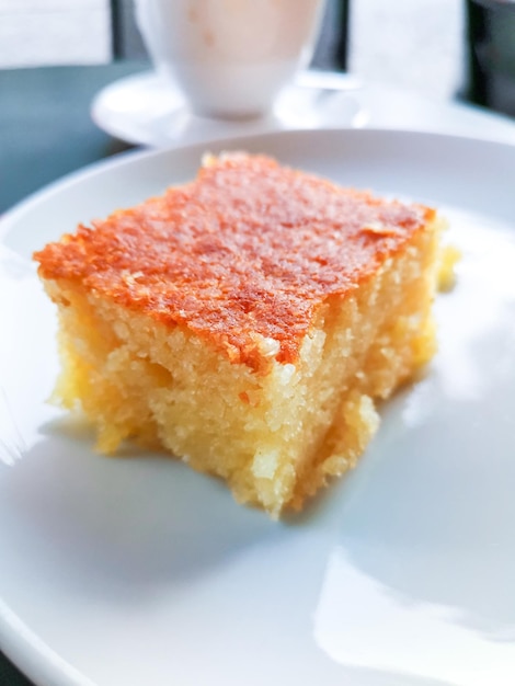 Photo close-up of cake on plate