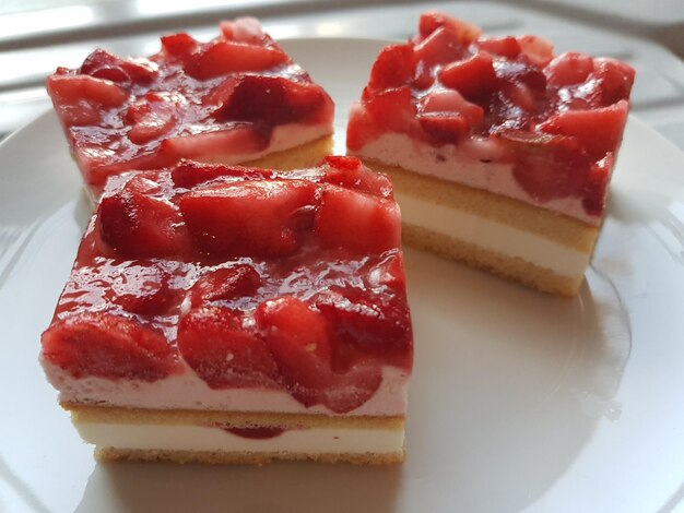 Close-up of cake in plate