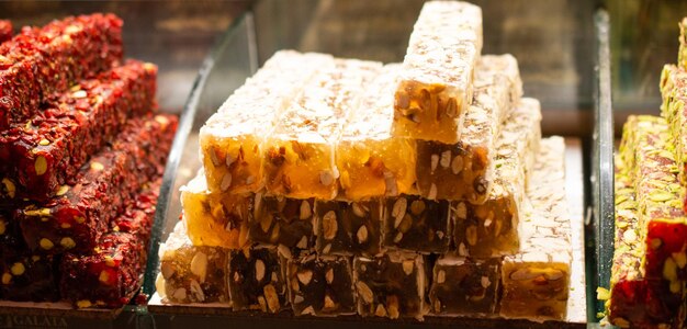 Close-up of cake for sale at store