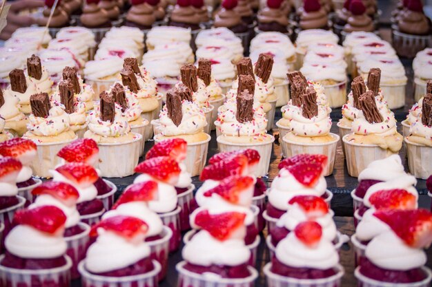 Photo close-up of cake for sale in store