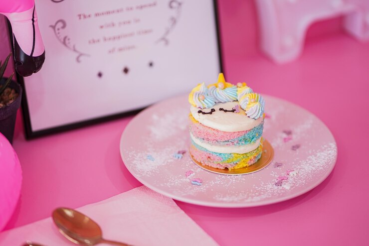 Photo close-up of cake on table