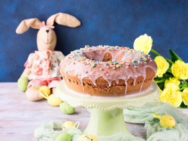 Close-up of cake on table