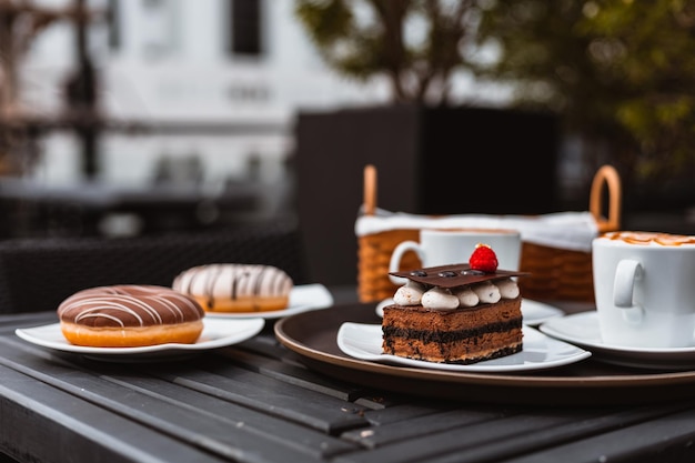 Foto close-up della torta sul tavolo